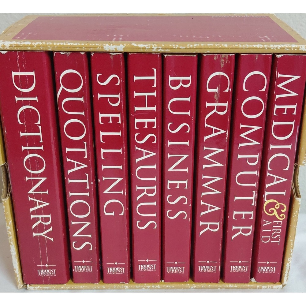The New International Webster's Reference Library 8 Book Box Set Trident